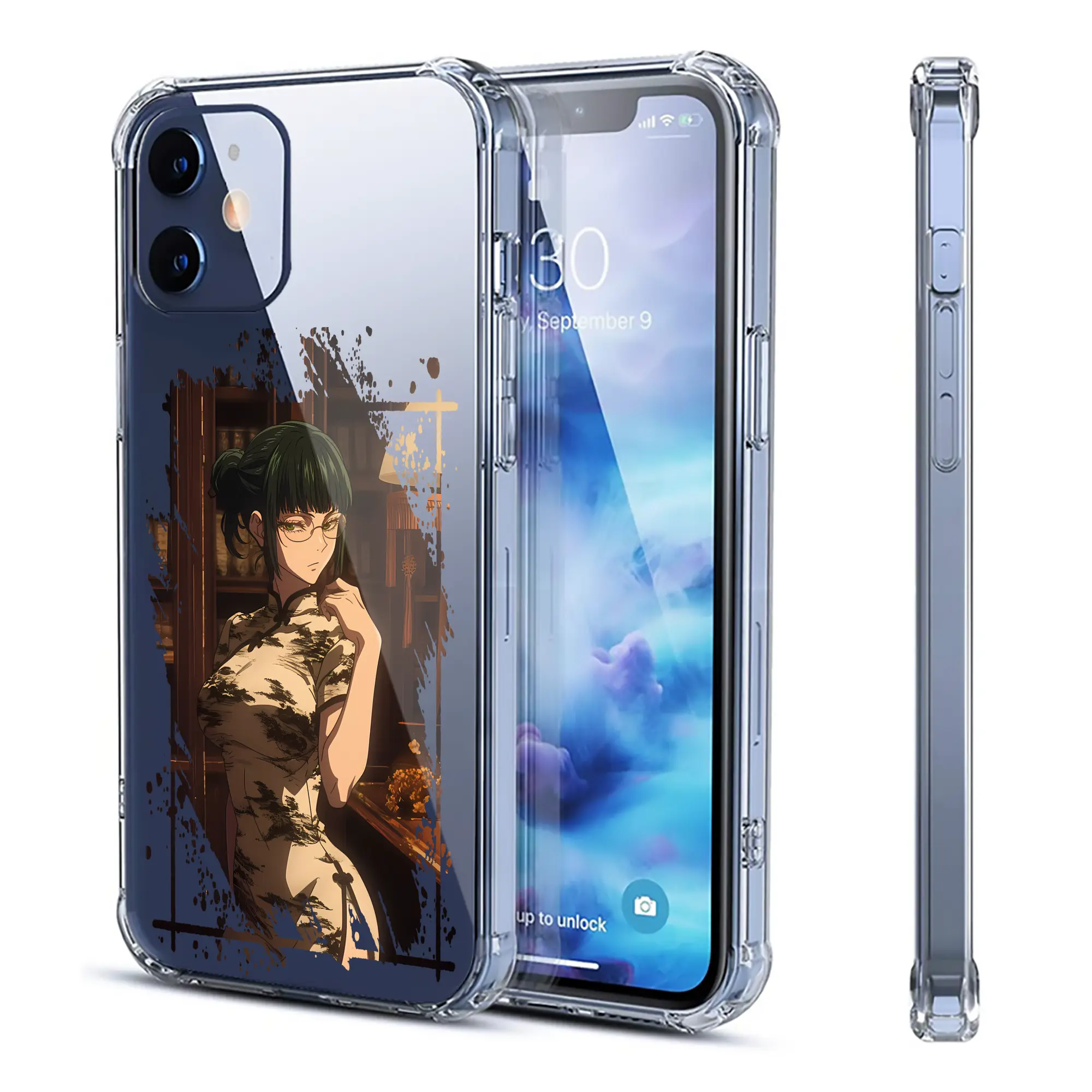 呪術廻戦 グッズ,禪院 真希 - IPhone 12シリーズ対応 ・ 透明スマホケース ・ クリアソフトケース ・ TPU素材 ・ 耐衝撃 ・ 高密着 ・ 防汚 防指紋 ・ 簡単着脱